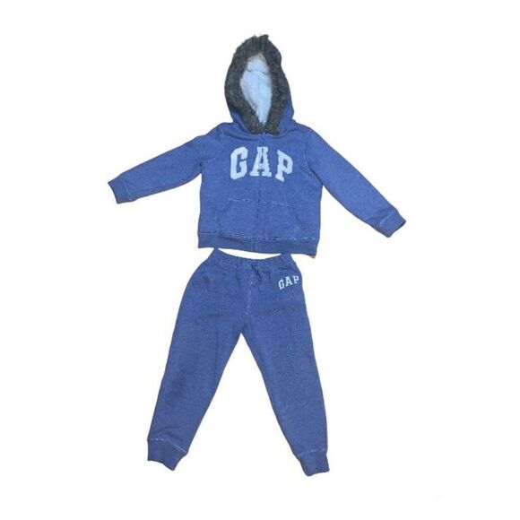 Gap Full Zip Sherpa Hooded Sweatsuit - Picture 1 of 8
